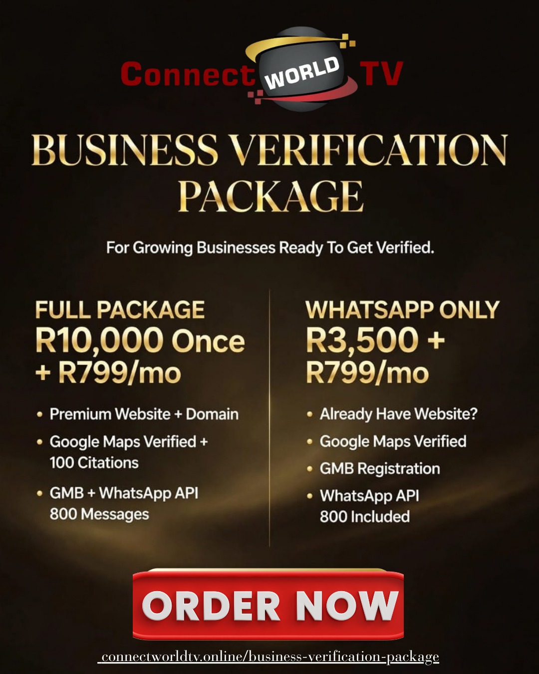 Connect World TV Small Business Verification Package